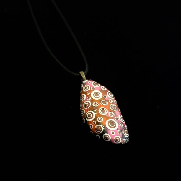 Hand Painted Dot Art Pendant - Picture 6 of 10